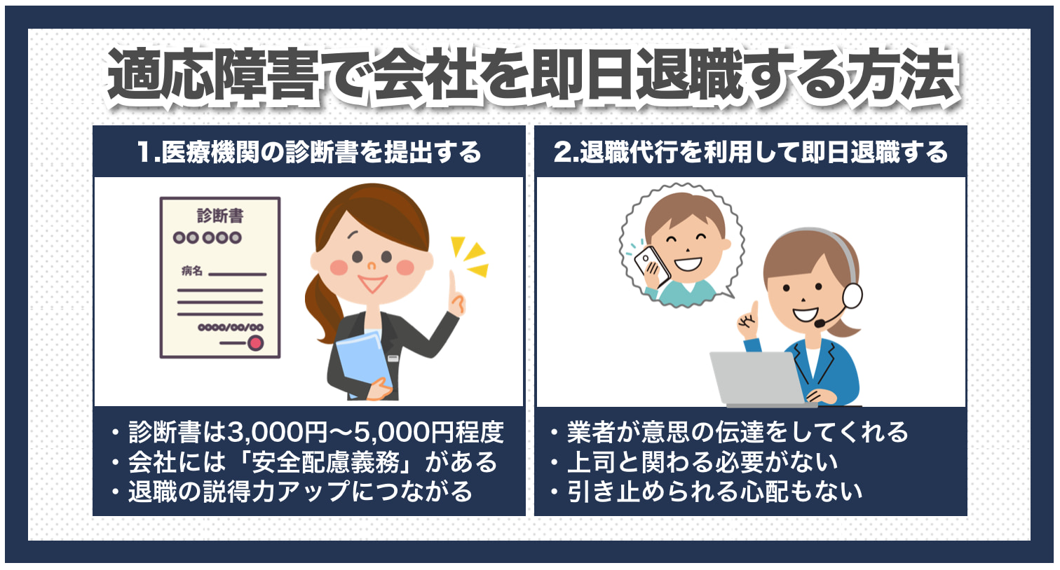 適応障害で会社を即日退職する方法をご紹介