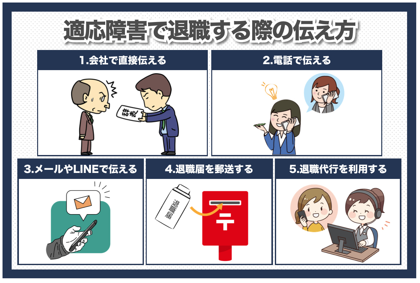 適応障害で退職する際の伝え方