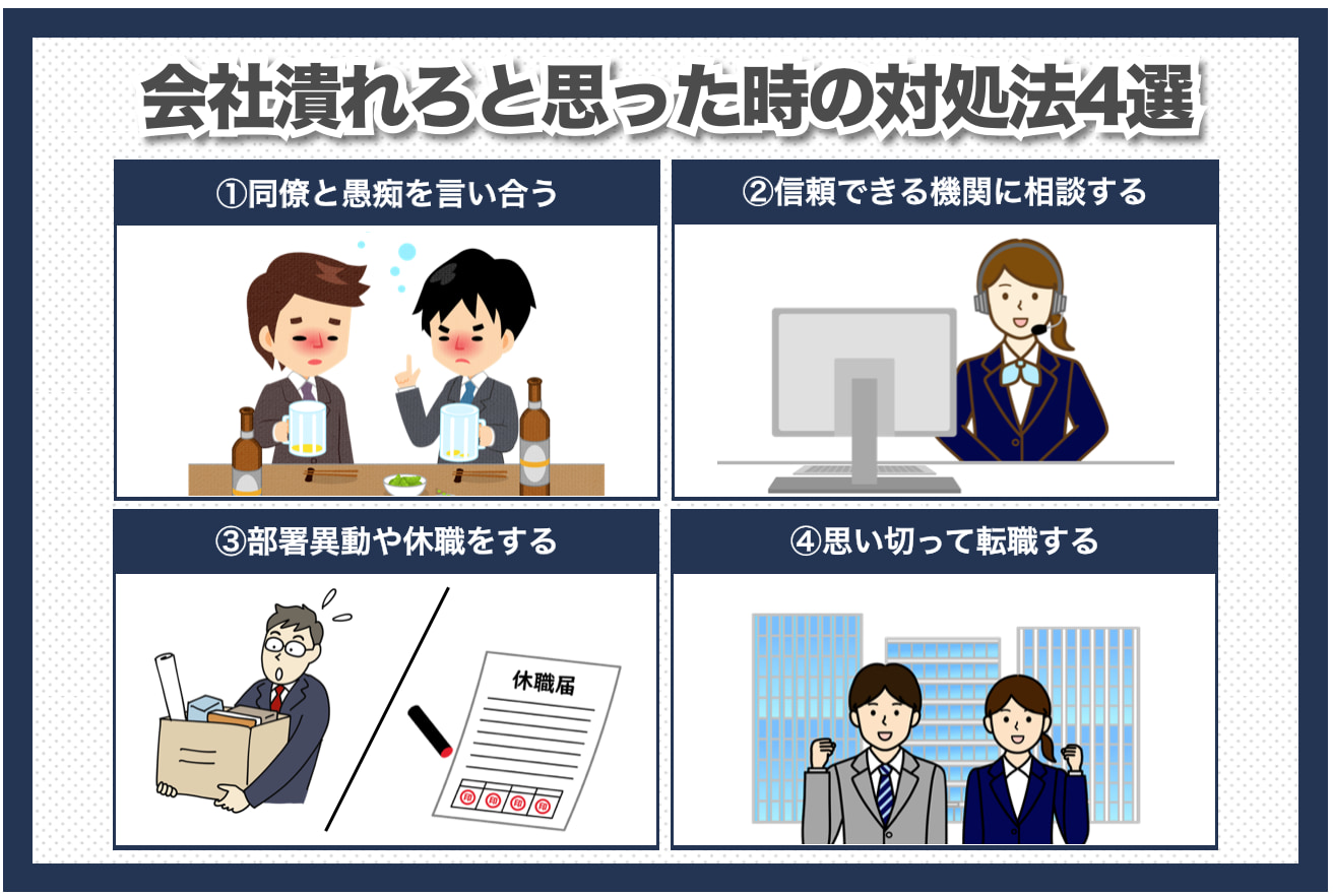 会社潰れろと思った時の対処法4選
