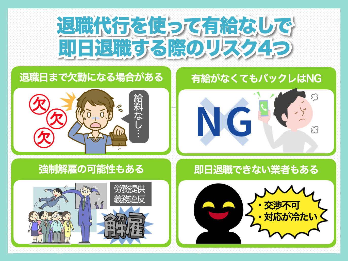 退職代行 有給なし 即日退職 リスク