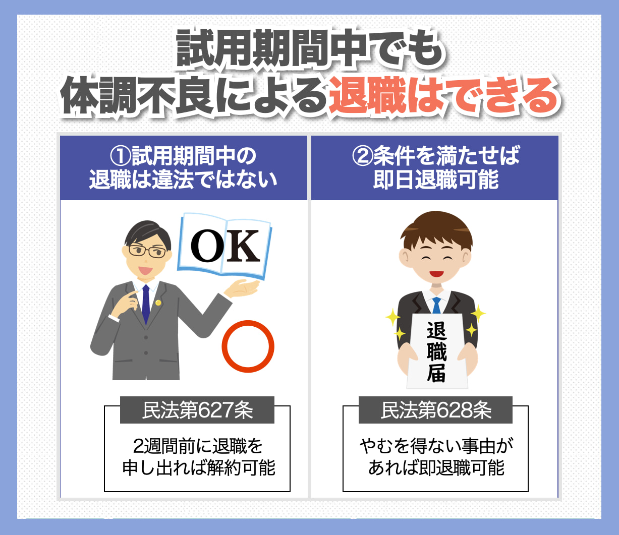 試用期間中でも体調不良による退職はできる