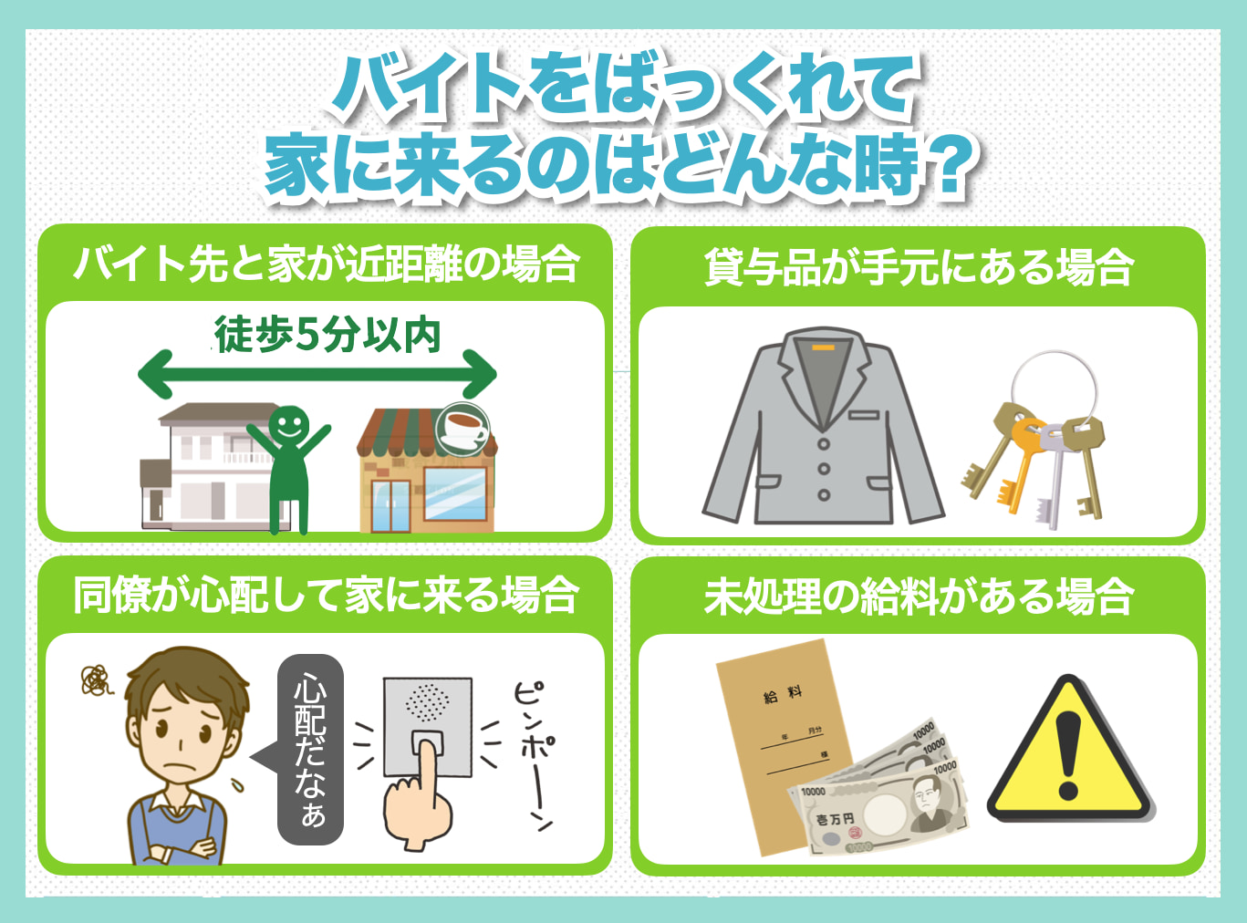 バイトをばっくれて家に来るのはどんな時？