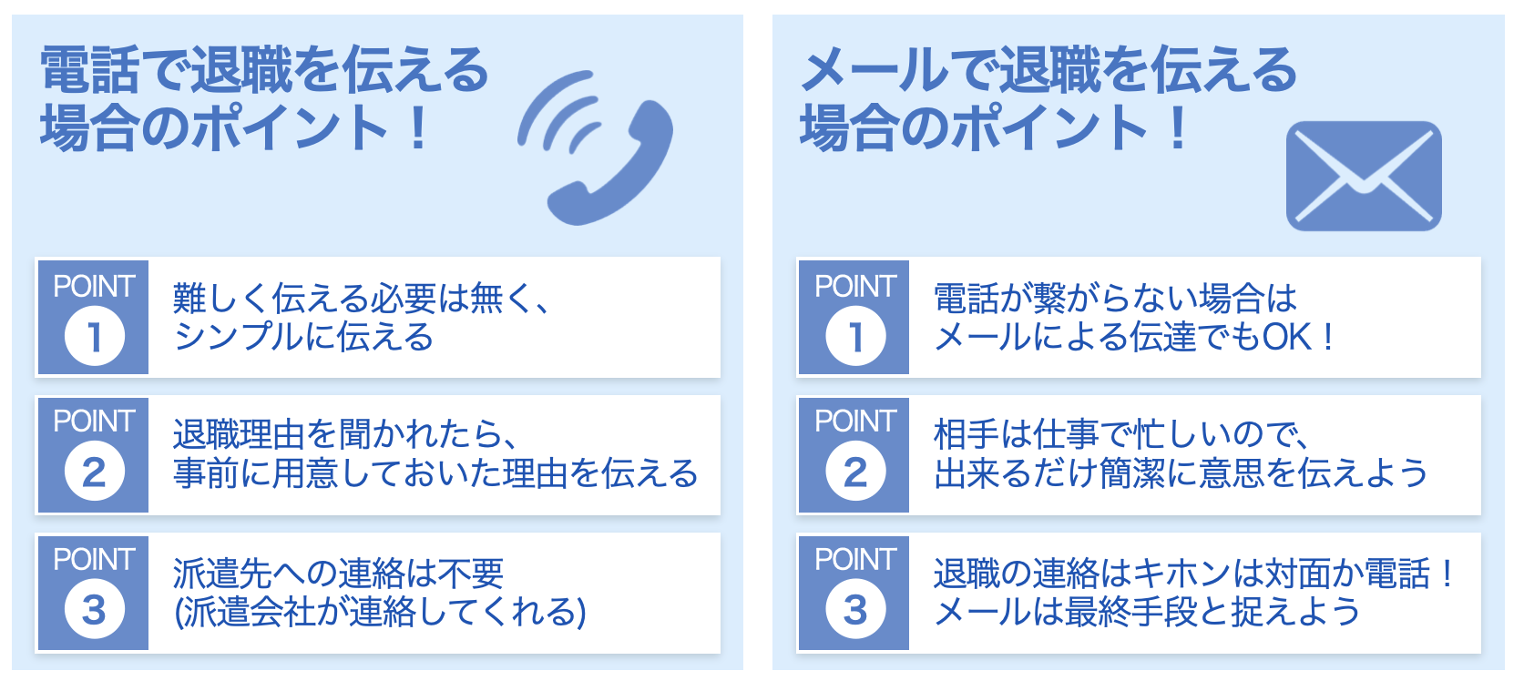 派遣を即日で辞めると伝える時に使える手段と例文
